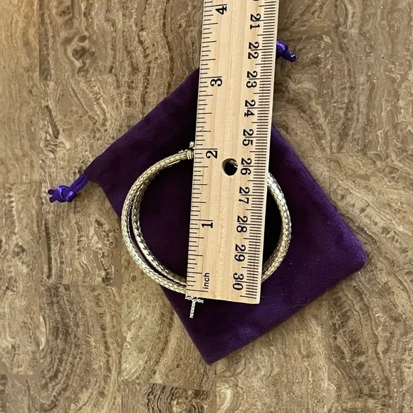 Mia Fiore gold over 925 sterling silver bangle bracelets. - Picture 4 of 7